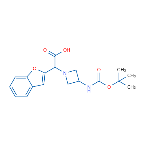 2-(Benzofuran-2-yl)-2-(3-((tert-butoxycarbonyl)amino)azetidin-1-yl)acetic acid 1g