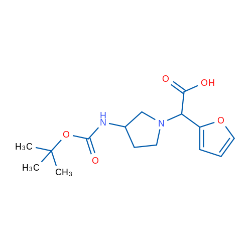 2-(3-((tert-Butoxycarbonyl)amino)pyrrolidin-1-yl)-2-(furan-2-yl)acetic acid 1g