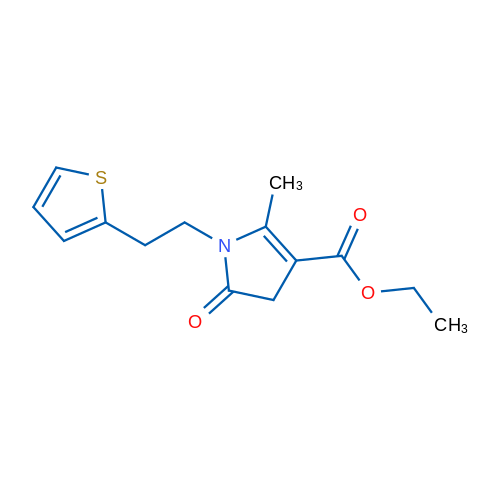 Ethyl 2-methyl-5-oxo-1-(2-(thiophen-2-yl)ethyl)-4,5-dihydro-1H-pyrrole-3-carboxylate 1g