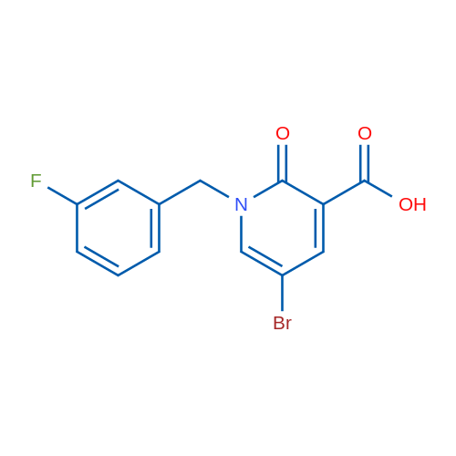 5-Bromo-1-(3-fluorobenzyl)-2-oxo-1,2-dihydropyridine-3-carboxylic acid 1g