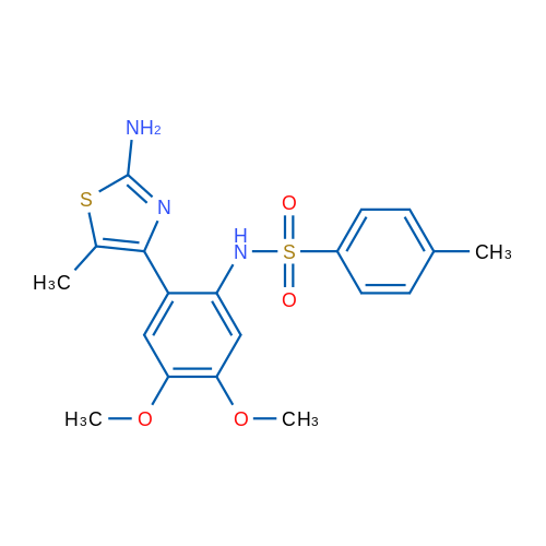 N-(2-(2-Amino-5-methylthiazol-4-yl)-4,5-dimethoxyphenyl)-4-methylbenzenesulfonamide 1g