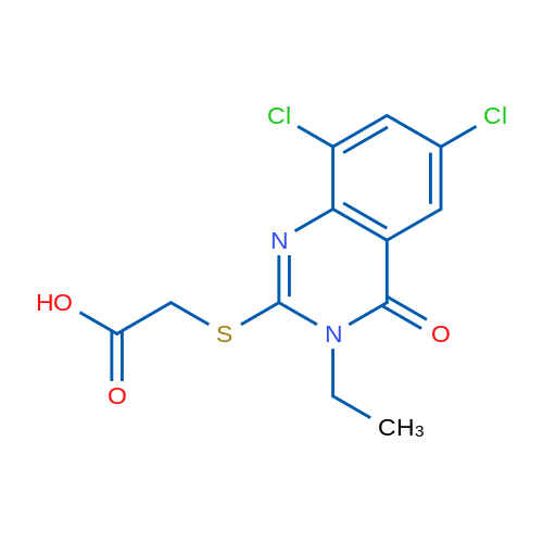 2-((6,8-Dichloro-3-ethyl-4-oxo-3,4-dihydroquinazolin-2-yl)thio)acetic acid 1g