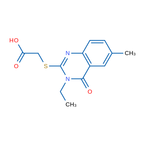 2-((3-Ethyl-6-methyl-4-oxo-3,4-dihydroquinazolin-2-yl)thio)acetic acid 1g
