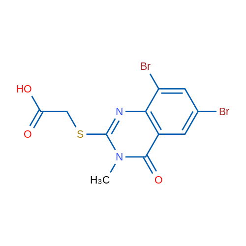 2-((6,8-Dibromo-3-methyl-4-oxo-3,4-dihydroquinazolin-2-yl)thio)acetic acid 1g