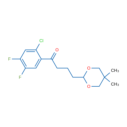 2'-Chloro-4',5'-difluoro-4-(5,5-dimethyl-1,3-dioxan-2-yl)butyrophenone 1g