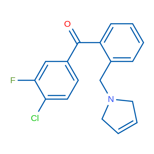 (4-Chloro-3-fluorophenyl)(2-((2,5-dihydro-1H-pyrrol-1-yl)methyl)phenyl)methanone 1g