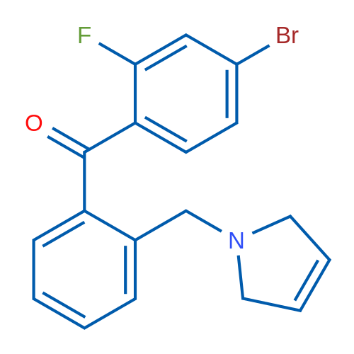 (4-Bromo-2-fluorophenyl)(2-((2,5-dihydro-1H-pyrrol-1-yl)methyl)phenyl)methanone 1g