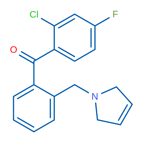 (2-Chloro-4-fluorophenyl)(2-((2,5-dihydro-1H-pyrrol-1-yl)methyl)phenyl)methanone 1g
