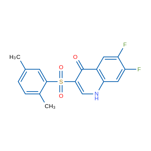 3-(2,5-Dimethylbenzenesulfonyl)-6,7-difluoro-1,4-dihydroquinolin-4-one 1g
