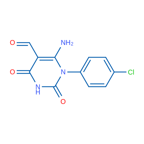6-Amino-1-(4-chlorophenyl)-2,4-dioxo-1,2,3,4-tetrahydropyrimidine-5-carbaldehyde 1g