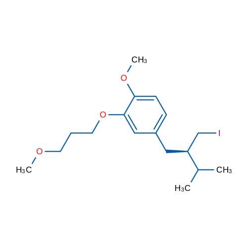 (R)-4-(2-(Iodomethyl)-3-methylbutyl)-1-methoxy-2-(3-methoxypropoxy)benzene 1g