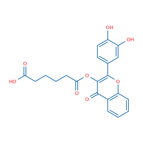 6-((2-(3,4-Dihydroxyphenyl)-4-oxo-4H-chromen-3-yl)oxy)-6-oxohexanoic acid 25mg