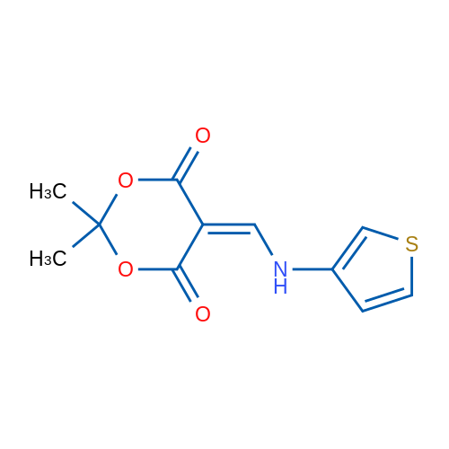 2,2-Dimethyl-5-((thiophen-3-ylamino)methylene)-1,3-dioxane-4,6-dione 1g