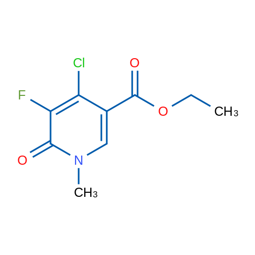 Ethyl 4-chloro-5-fluoro-1-methyl-6-oxo-1,6-dihydropyridine-3-carboxylate 1g