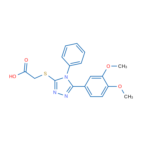 2-((5-(3,4-Dimethoxyphenyl)-4-phenyl-4H-1,2,4-triazol-3-yl)thio)acetic acid 1g