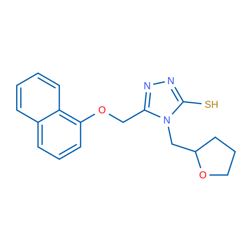 5-((Naphthalen-1-yloxy)methyl)-4-((tetrahydrofuran-2-yl)methyl)-4H-1,2,4-triazole-3-thiol 1g