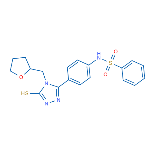 N-(4-(5-Mercapto-4-((tetrahydrofuran-2-yl)methyl)-4H-1,2,4-triazol-3-yl)phenyl)benzenesulfonamide 1g