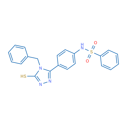 N-(4-(4-Benzyl-5-mercapto-4H-1,2,4-triazol-3-yl)phenyl)benzenesulfonamide 1g