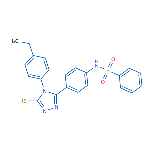 N-(4-(4-(4-Ethylphenyl)-5-mercapto-4H-1,2,4-triazol-3-yl)phenyl)benzenesulfonamide 1g