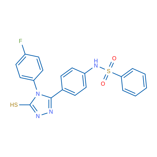 N-(4-(4-(4-Fluorophenyl)-5-mercapto-4H-1,2,4-triazol-3-yl)phenyl)benzenesulfonamide 1g