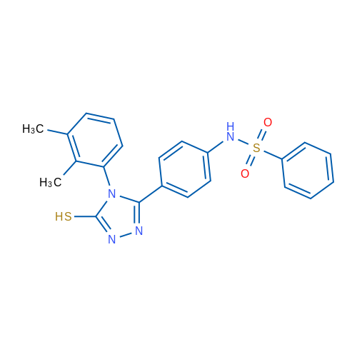 N-(4-(4-(2,3-Dimethylphenyl)-5-mercapto-4H-1,2,4-triazol-3-yl)phenyl)benzenesulfonamide 1g