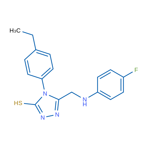4-(4-Ethylphenyl)-5-(((4-fluorophenyl)amino)methyl)-4H-1,2,4-triazole-3-thiol 1g