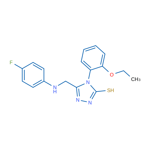 4-(2-Ethoxyphenyl)-5-(((4-fluorophenyl)amino)methyl)-4H-1,2,4-triazole-3-thiol 1g