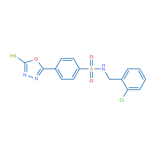 N-(2-Chlorobenzyl)-4-(5-mercapto-1,3,4-oxadiazol-2-yl)benzenesulfonamide 1g