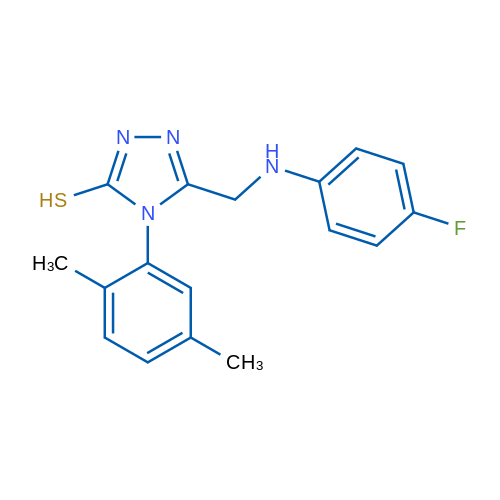 4-(2,5-Dimethylphenyl)-5-(((4-fluorophenyl)amino)methyl)-4H-1,2,4-triazole-3-thiol 1g