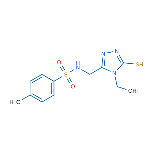 N-((4-Ethyl-5-mercapto-4H-1,2,4-triazol-3-yl)methyl)-4-methylbenzenesulfonamide 1g