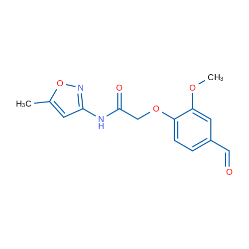 2-(4-Formyl-2-methoxyphenoxy)-N-(5-methyl-1,2-oxazol-3-yl)acetamide 1g