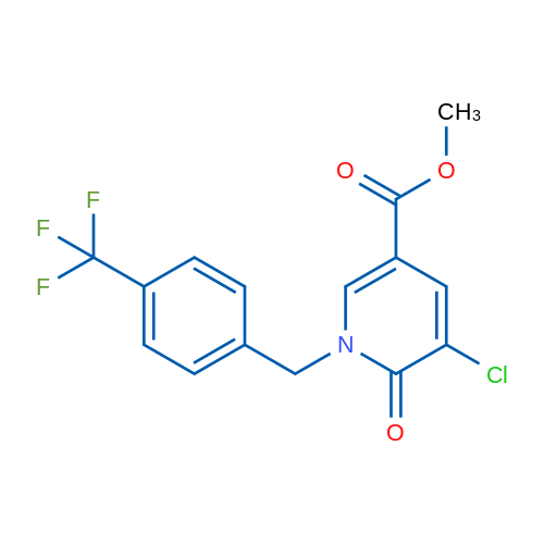 Methyl 5-chloro-6-oxo-1-(4-(trifluoromethyl)benzyl)-1,6-dihydropyridine-3-carboxylate 5g