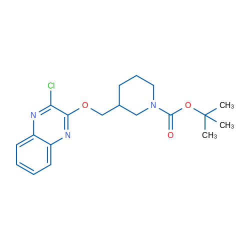 tert-Butyl 3-(((3-chloroquinoxalin-2-yl)oxy)methyl)piperidine-1-carboxylate 1g