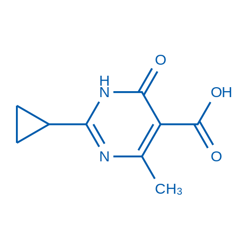 2-Cyclopropyl-4-methyl-6-oxo-1,6-dihydropyrimidine-5-carboxylic acid 250mg