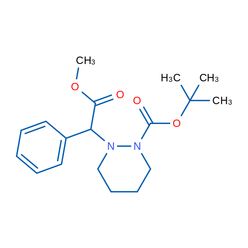 tert-Butyl 2-(2-methoxy-2-oxo-1-phenylethyl)tetrahydropyridazine-1(2H)-carboxylate 250mg