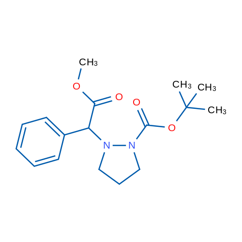 tert-Butyl 2-(2-methoxy-2-oxo-1-phenylethyl)pyrazolidine-1-carboxylate 250mg