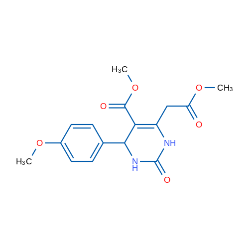 Methyl 6-(2-methoxy-2-oxoethyl)-4-(4-methoxyphenyl)-2-oxo-1,2,3,4-tetrahydropyrimidine-5-carboxylate 1g
