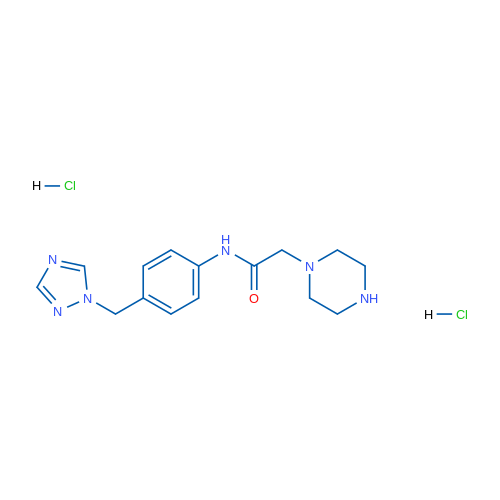 N-(4-((1H-1,2,4-Triazol-1-yl)methyl)phenyl)-2-(piperazin-1-yl)acetamide dihydrochloride 1g