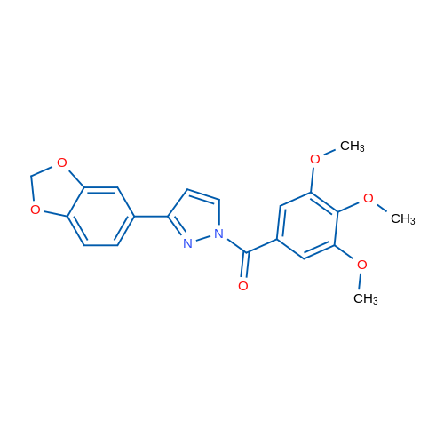 3-(2H-1,3-Benzodioxol-5-yl)-1-(3,4,5-trimethoxybenzoyl)-1H-pyrazole 2mg