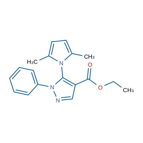 Ethyl 5-(2,5-dimethyl-1H-pyrrol-1-yl)-1-phenyl-1H-pyrazole-4-carboxylate 1g