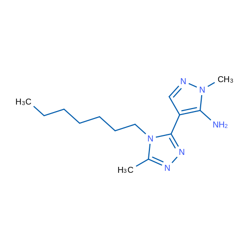 4-(4-Heptyl-5-methyl-4H-1,2,4-triazol-3-yl)-1-methyl-1H-pyrazol-5-amine 1g