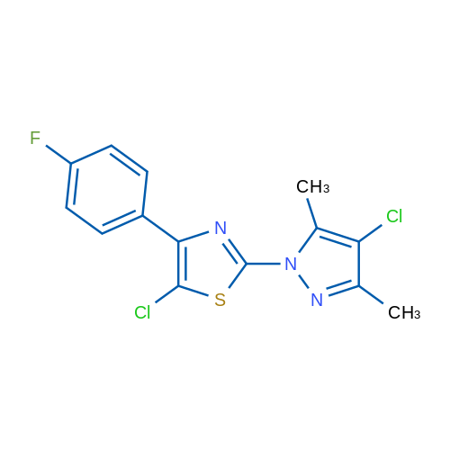5-Chloro-2-(4-chloro-3,5-dimethyl-1H-pyrazol-1-yl)-4-(4-fluorophenyl)-1,3-thiazole 1g