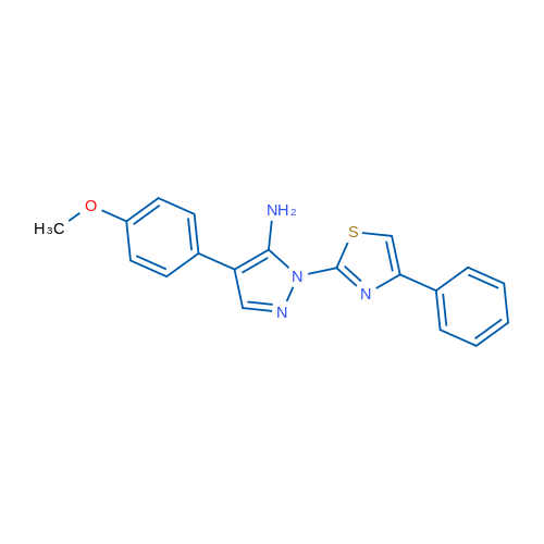 4-(4-Methoxyphenyl)-1-(4-phenyl-1,3-thiazol-2-yl)-1H-pyrazol-5-amine 1g