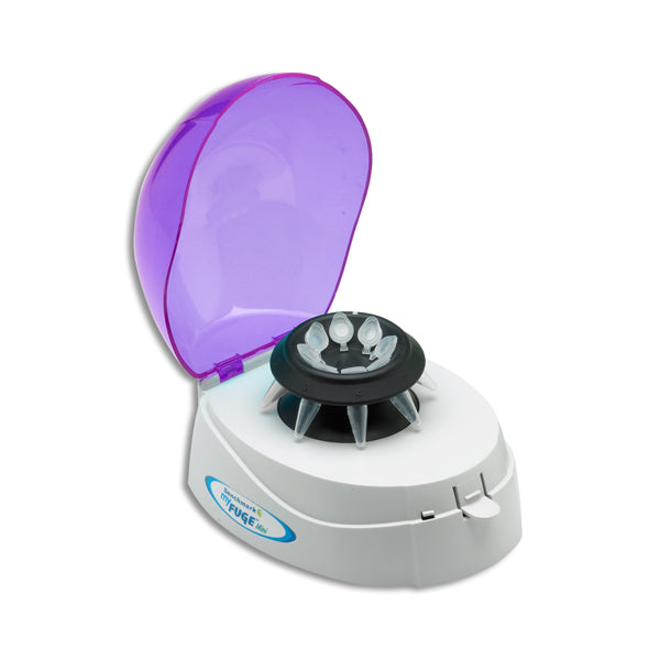 MyFuge™ Mini Centrifuge, purple lid, with 2 rotors, 100-240V (US Plug)