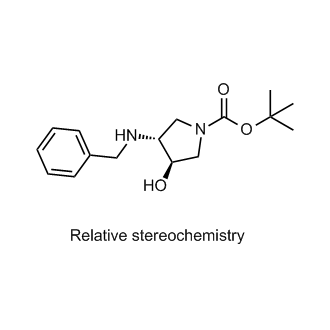 rel-tert-Butyl (3R,4R)-3-(benzylamino)-4-hydroxypyrrolidine-1-carboxylate