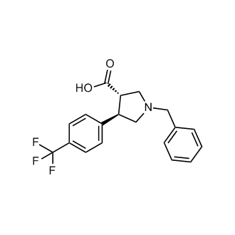 rel-(3S,4R)-1-Benzyl-4-(4-(trifluoromethyl)phenyl)pyrrolidine-3-carboxylic acid