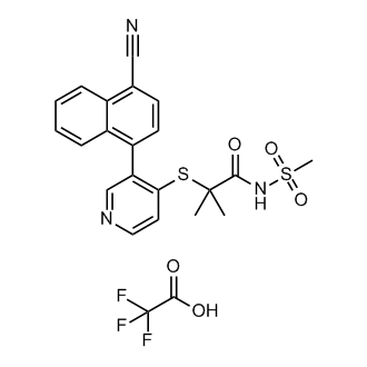 2-((3-(4-Cyanonaphthalen-1-yl)pyridin-4-yl)thio)-2-methyl-N-(methylsulfonyl)propanamide 2,2,2-trifluoroacetate