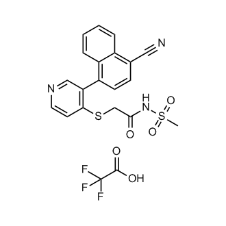 2-((3-(4-Cyanonaphthalen-1-yl)pyridin-4-yl)thio)-N-(methylsulfonyl)acetamide 2,2,2-trifluoroacetate