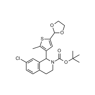 tert-Butyl 1-(5-(1,3-dioxolan-2-yl)-2-methylthiophen-3-yl)-7-chloro-3,4-dihydroisoquinoline-2(1H)-carboxylate