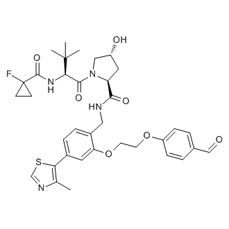 (2S,4R)-1-((S)-2-(1-Fluorocyclopropane-1-carboxamido)-3,3-dimethylbutanoyl)-N-(2-(2-(4-formylphenoxy)ethoxy)-4-(4-methylthiazol-5-yl)benzyl)-4-hydroxypyrrolidine-2-carboxamide